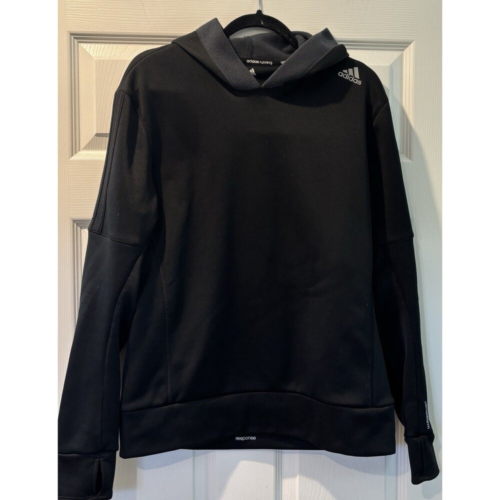 adidas Men's Climawarm Hoodie Black/Grey Size M Running Jogging Hiking Blokecore